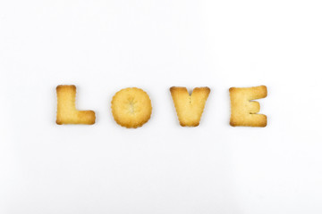 Love wording by a b c biscuit