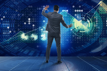 Obraz premium Man in stock trading business concept