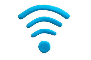 Wifi icon made from plasticine