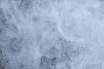 Foaming water surface