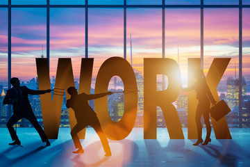 Business concept of hard work