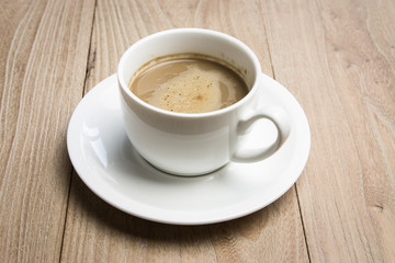 Obraz premium Hot coffee on the table