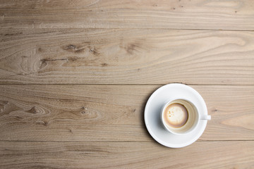 Empty coffee on the table