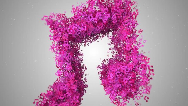 Musical note symbol animation