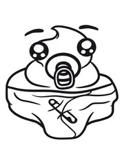 Baby diaper child cute cute pacifier cream chocolate fucking stupid shit poisonous heap odd pissing comic cartoon