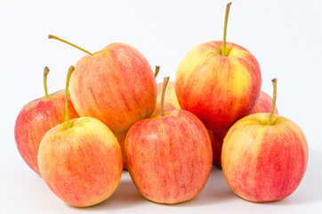 Isolated of apples on white background