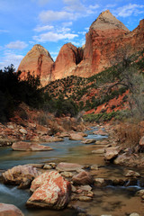 The Virgin River flowing through Zion Canyon