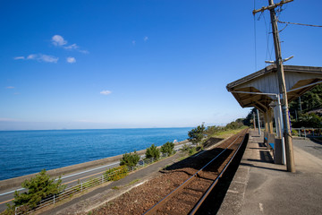 下灘駅／海に近い駅（愛媛県伊予市双海町）