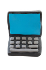 black Labtop Notebook made from plasticine
