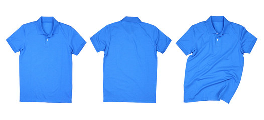 Blue polo shirt isolated collections
