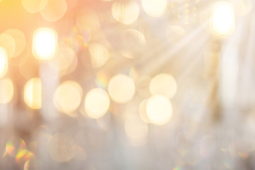 Obraz premium Christmas background. Festive abstract background with bokeh def