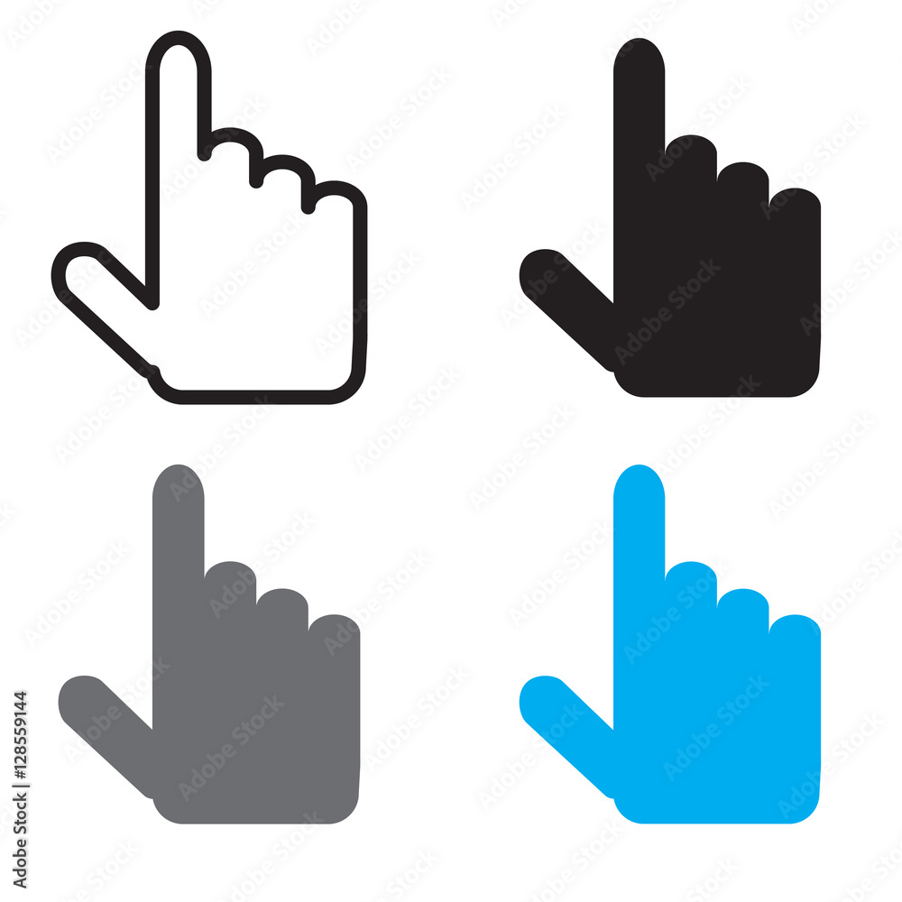 Poster cursor icon flat design style. cursor sign.