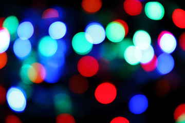 Fototapeta premium defocused christmas lights background