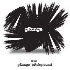 Modern Textured Grunge Brush Stroke . Black isolated paintbrush vector design.