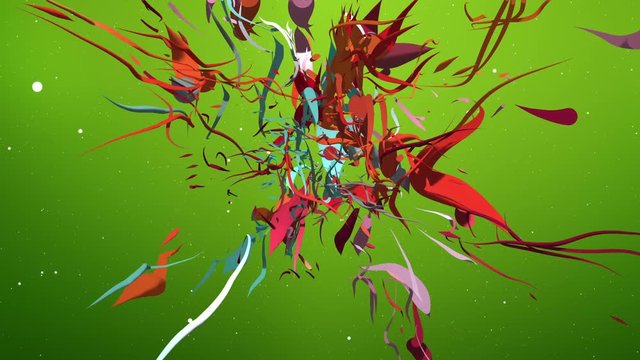 Abstract colorful 3d shapes background animation