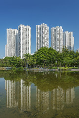 Obraz na płótnie Canvas Residential district of Hong Kong