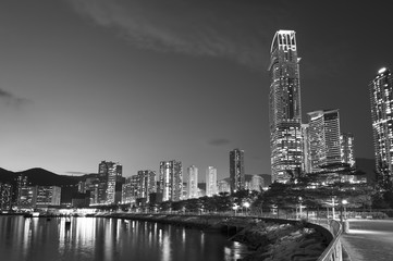 Obraz na płótnie Canvas midtown of Hong Kong city at dusk