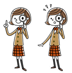 ブレザーの女子学生
