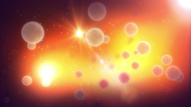 Flying 3d spheres abstract background animation