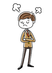 ブレザーの男子学生
