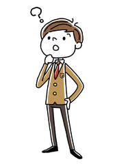 ブレザーの男子学生
