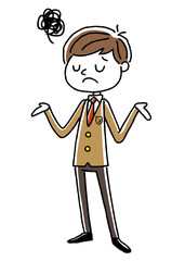 ブレザーの男子学生
