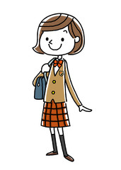 ブレザーの女子学生
