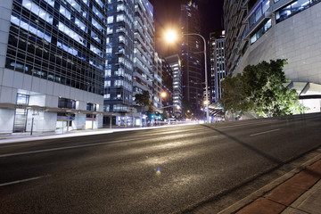 Fototapeta premium Brisbane city traffic at night