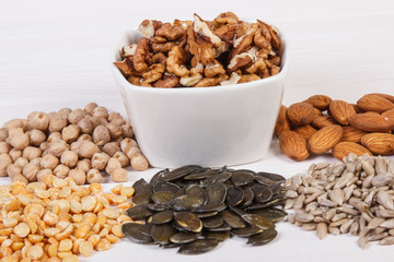 Products and ingredients containing zinc and dietary fiber, healthy nutrition