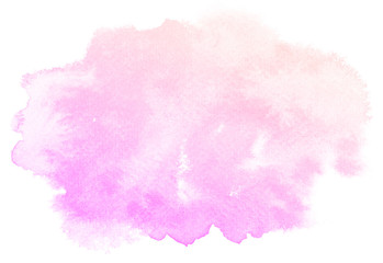 Fototapeta premium Abstract pink watercolor on white background.The color splashing on the paper.It is a hand drawn.
