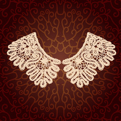 Vintage lace detachable collar-necklace.