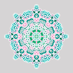 Ornate mandala round pattern.