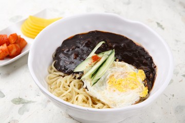 jajangmyeon, black-bean-sauce noodles, 짜장면