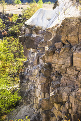 deep unused stone quarry