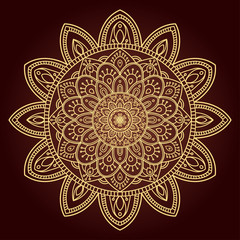 Flower Mandalas. Vintage decorative elements.