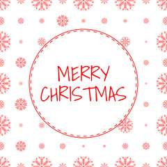 Pattern with snowflakes. Greeting card. New Year and Merry Christmas cards. Vector illustration.