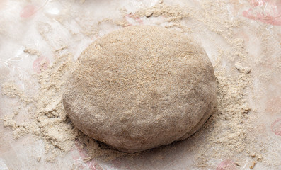 Fototapeta na wymiar Dough prepared to make bread