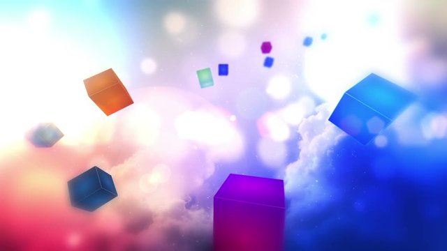 Colorful 3d boxes background animation
