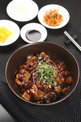 black-bean-sauce noodles, haemul zhajjang, seafood zhajjangmyeon, 해물짜장면