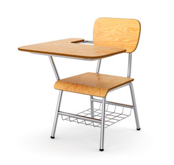 Wooden school desk