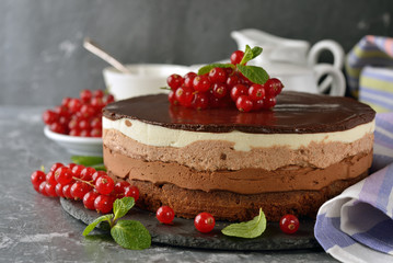Triple chocolate cake
