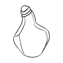 Adult's Scribble Series: Water Bottle. Digital Artwork, Concept Illustration, Realistic and Abstract Ideas.
