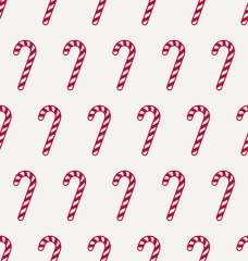 Christmas candy vector seamless pattern