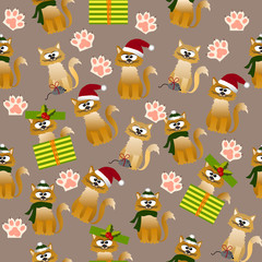 pattern with cute cats