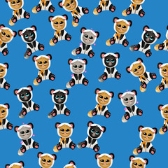 cat in panda costume