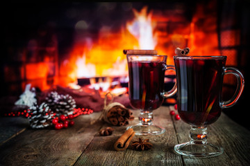 Hot mulled wine