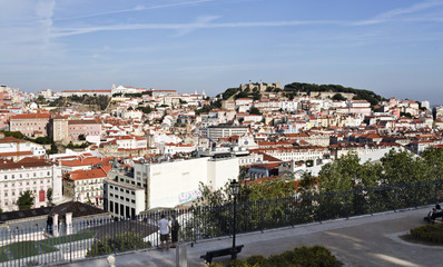 Obraz premium Old Lisbon and Saint George Castle