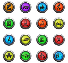 bio fuel icon set