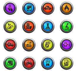 bio fuel icon set
