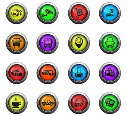 bus station icon set